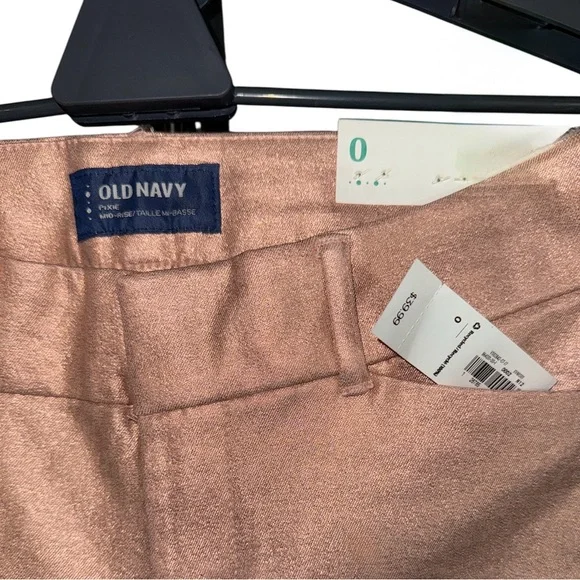 Old Navy Pixie Rose Gold Jeans, Size 0, NWT - Picture 3 of 3